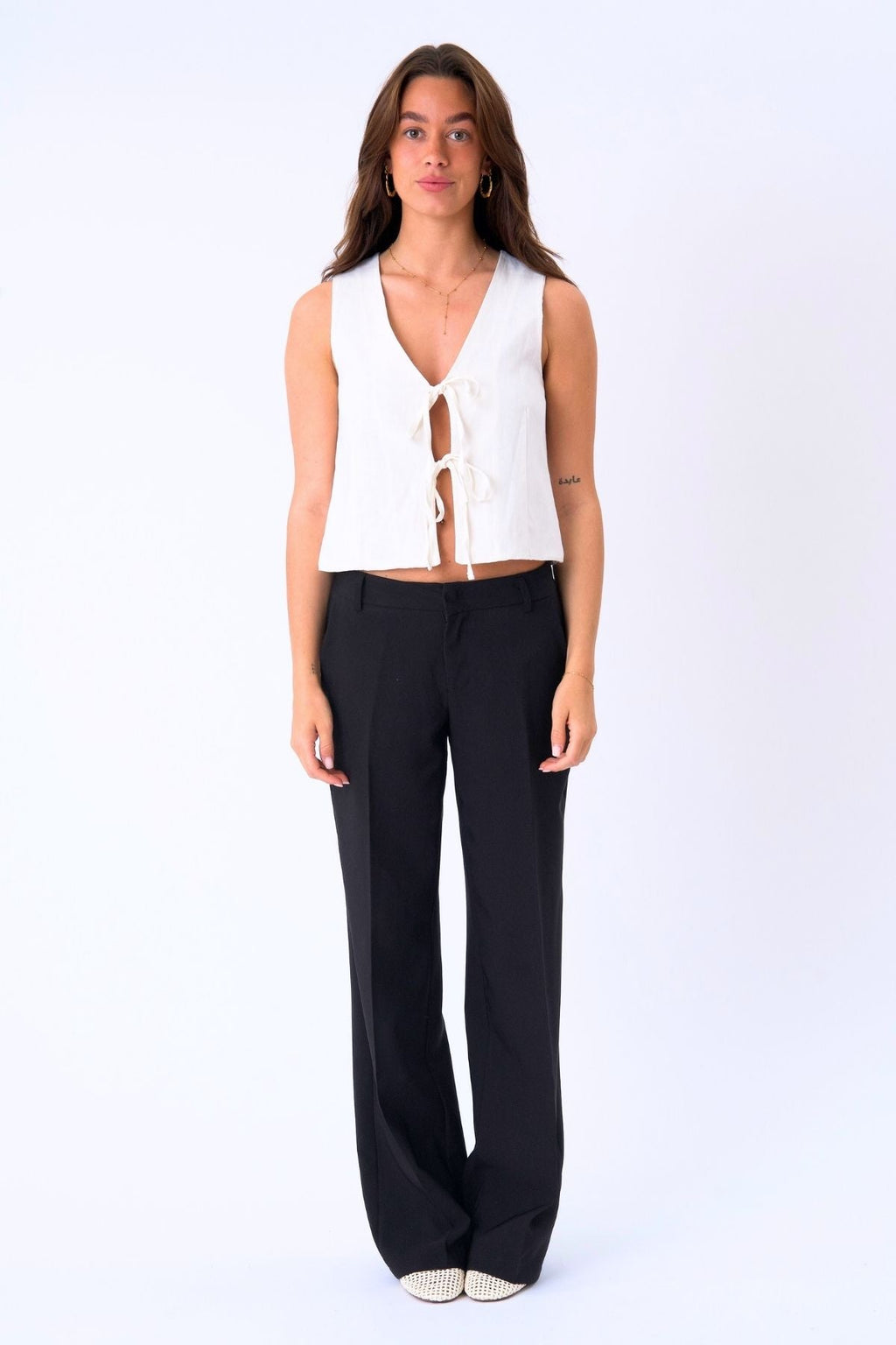 Linen Vest - Off White