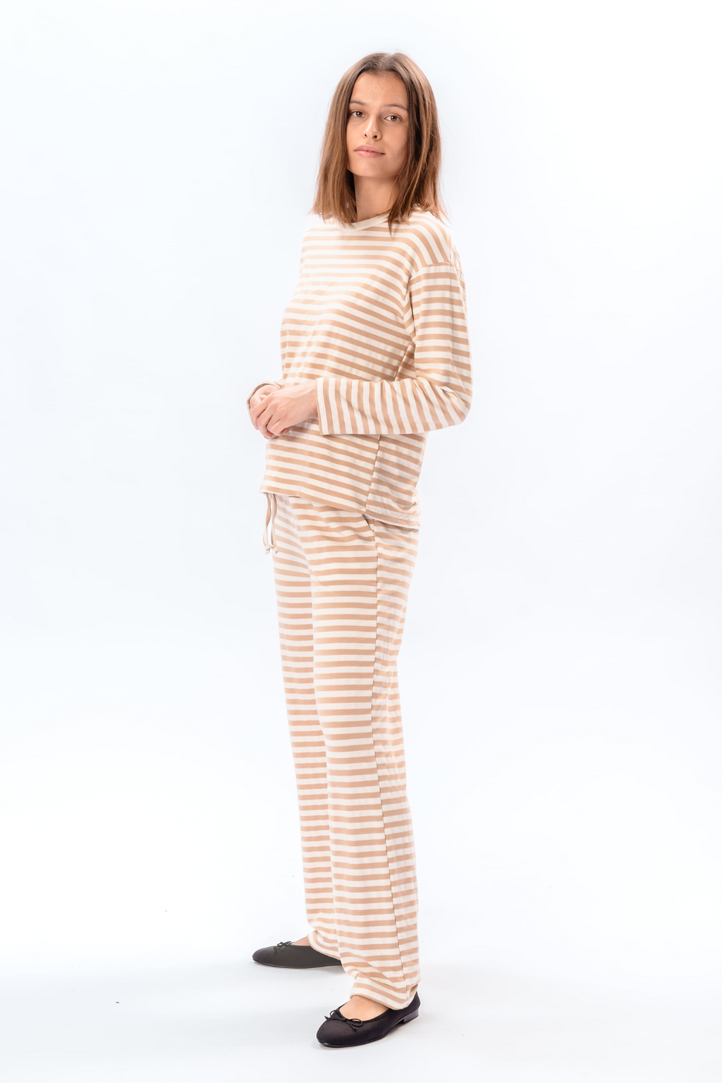 Stripped Shirt - Beige