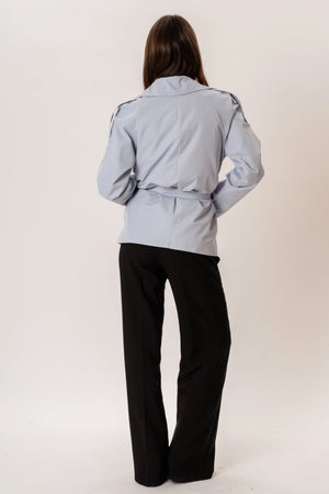 Sia Short Trenchcoat - Sky Blue