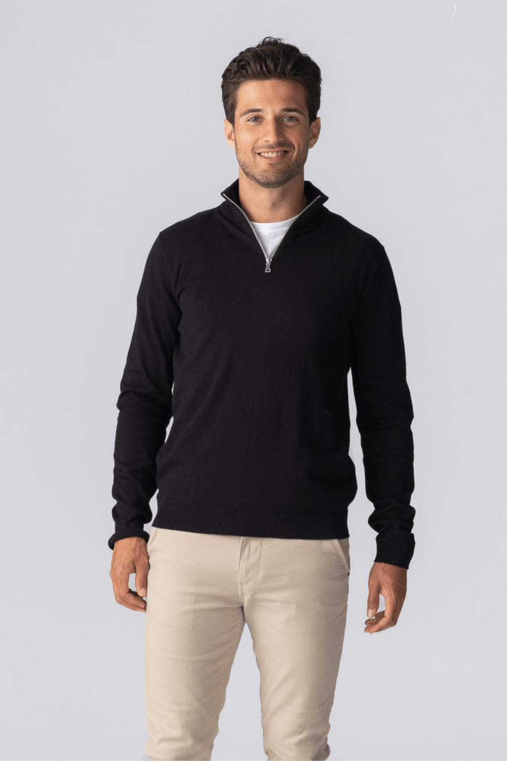 Pulover Half Zip - crni