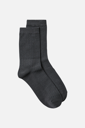 Cillie Solid Socks - Asphalt