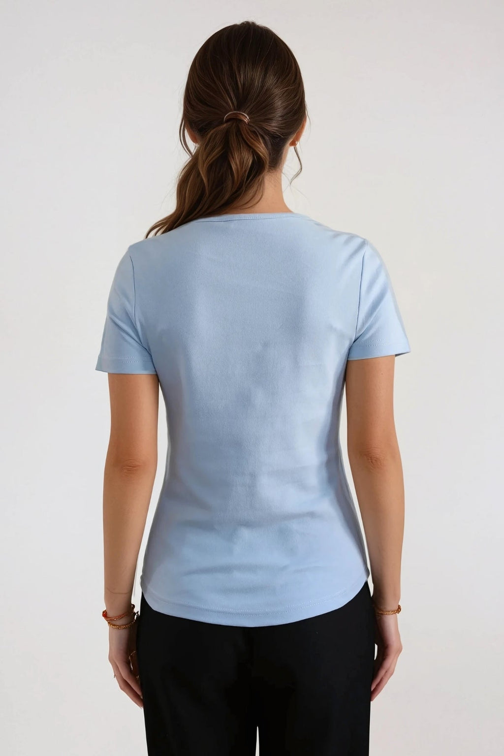 Basic Tight T-shirt - Light Blue