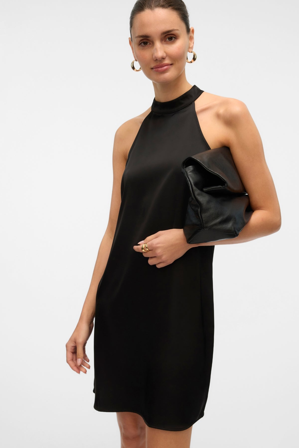Elena Halter Neck Short Dress in Black | Vero Moda Elena Halter Neck Short Dress in Black | Vero Moda