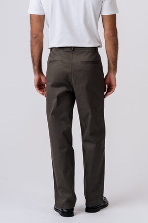 Straight Cotton Chino - Olive