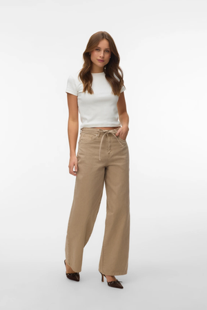 Wien Wide Belt Color Jeans - Silver Mink