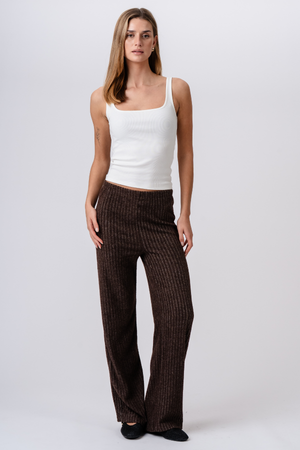 Ivy Knit Pants - Hnedá