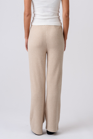 Ivy Knit Pants - Béžová
