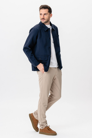 Twill Shirt Jacket - Navy