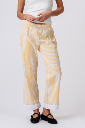 Layla stríocach Pants - Buí