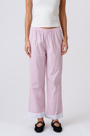 Layla stríocach Pants - Bándearg