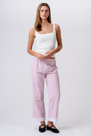 Layla stríocach Pants - Bándearg