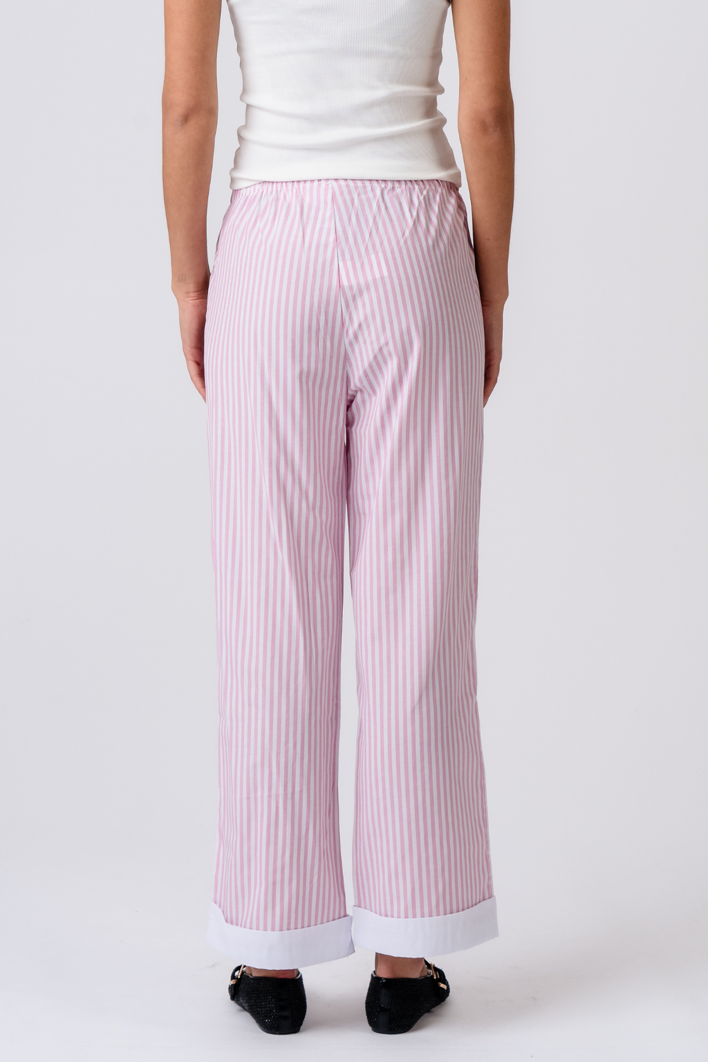 Layla stríocach Pants - Bándearg