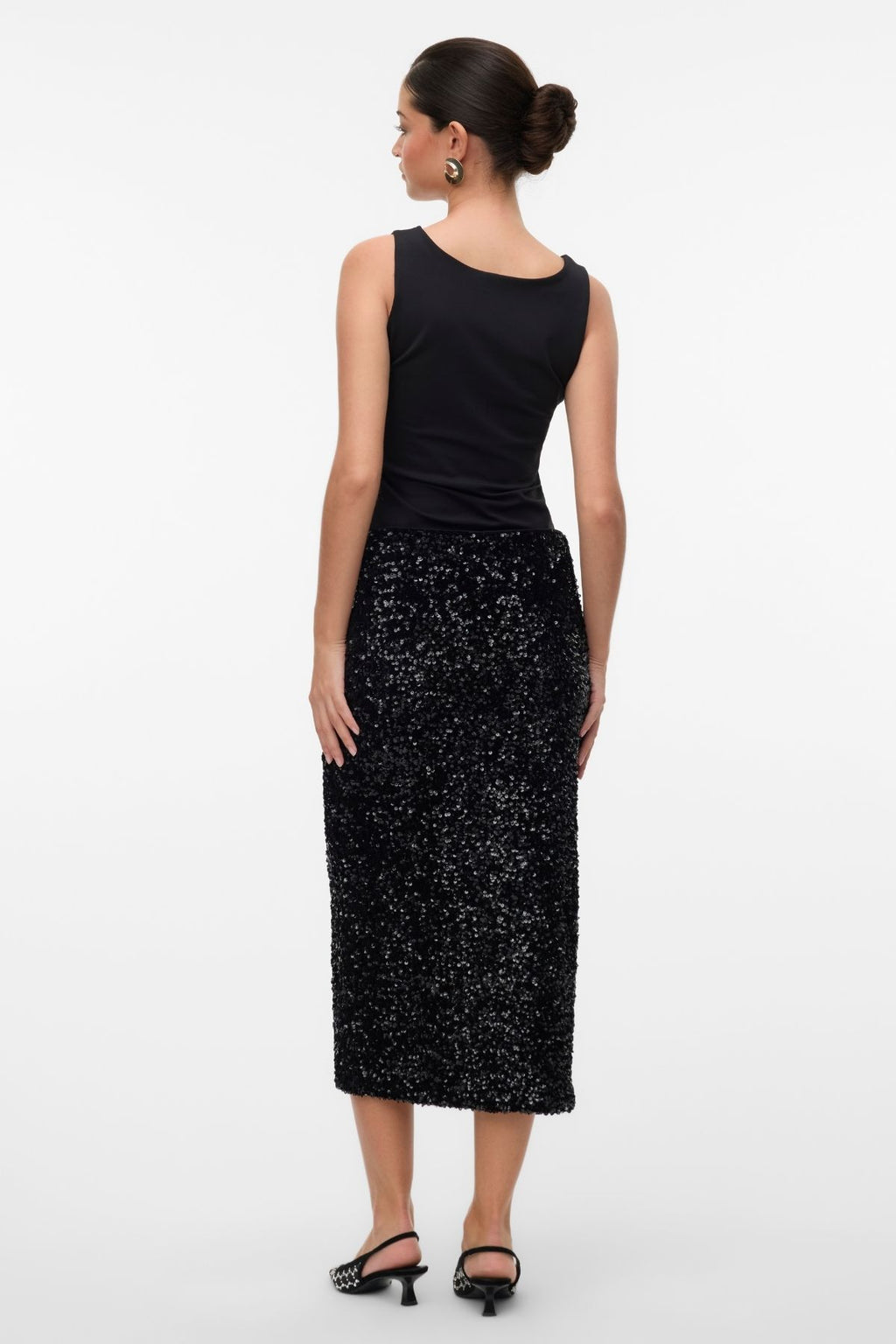 Halia Skirt - Black Sequins