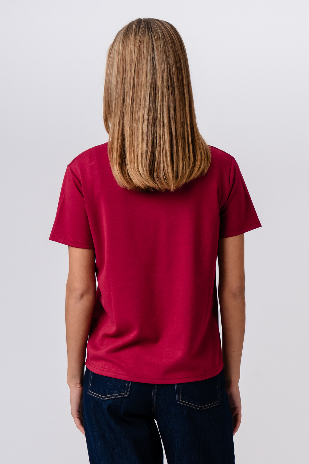 Leah Loose T-shirt - Burgundy