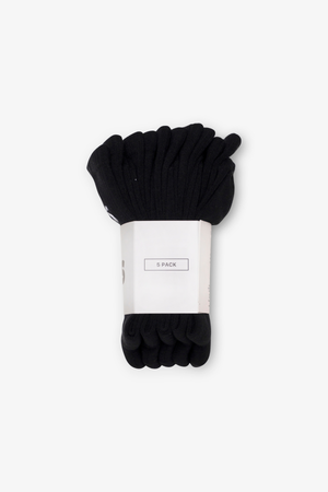 Tennis Socks 5 pcs - Black