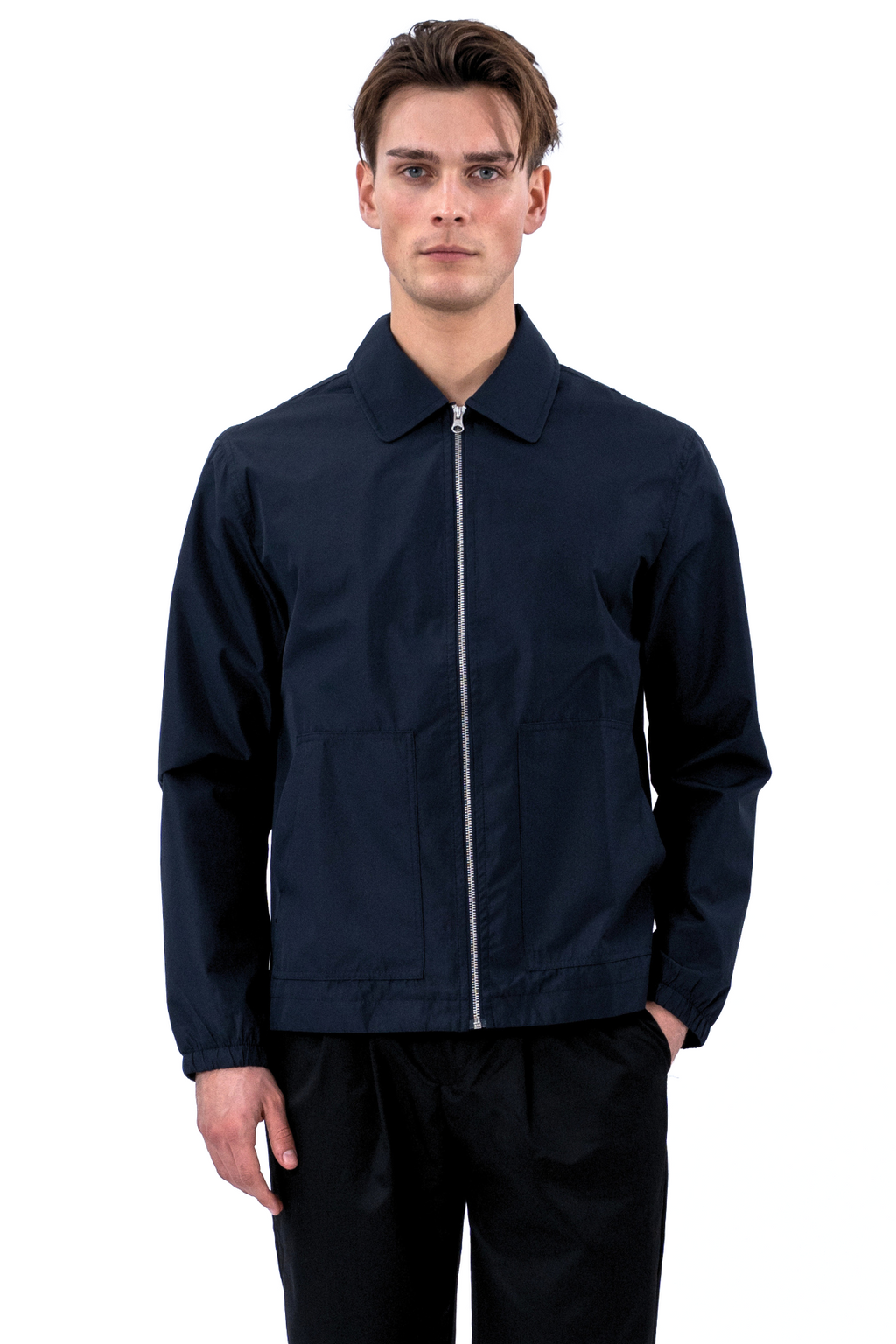 Kratka jakna s patentnim zatvaračem - tamnoplava