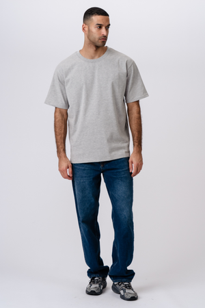 T-léine Trom Boxfit - Liath Dorcha