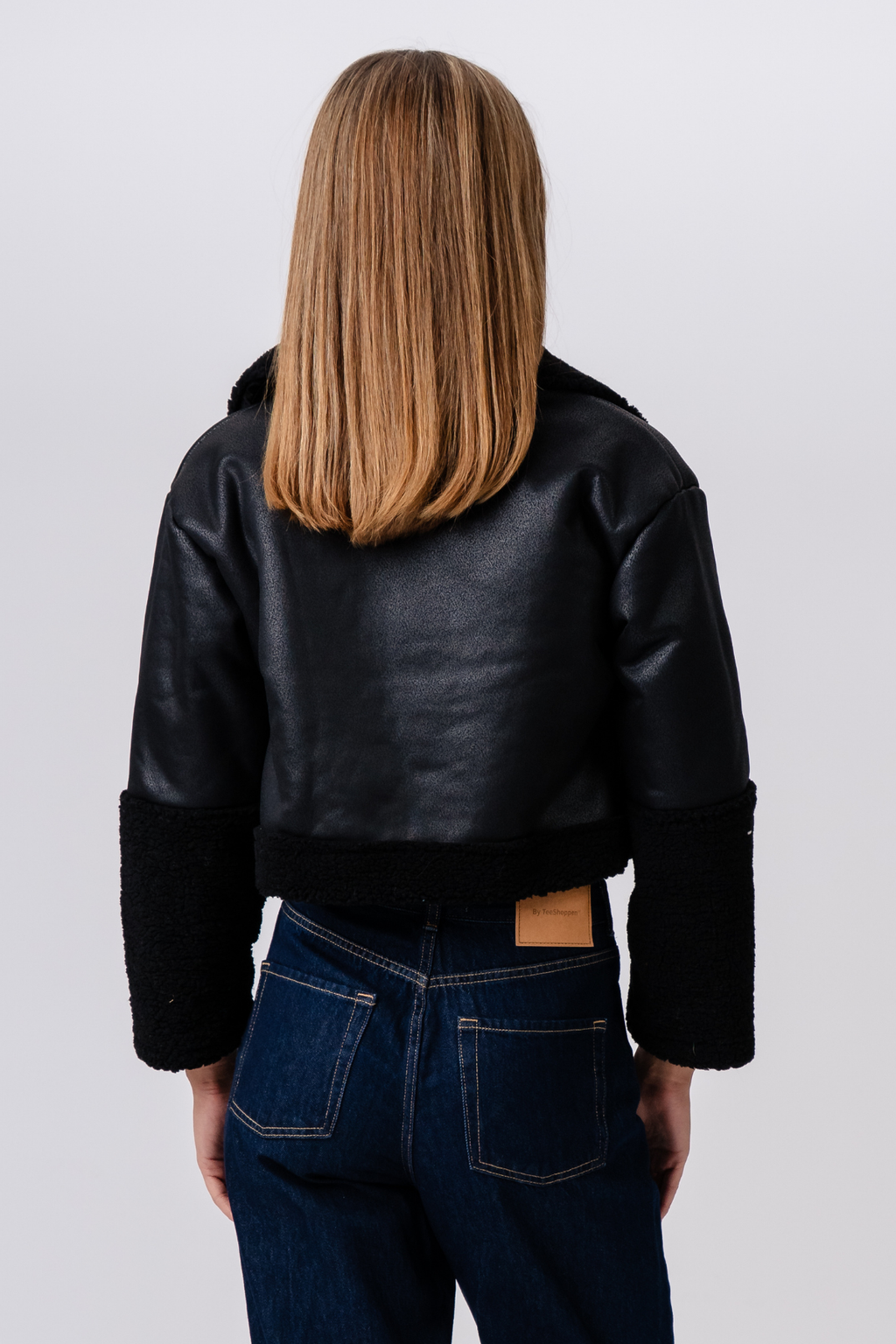 Daisy Shearling Jacket - Black/Black