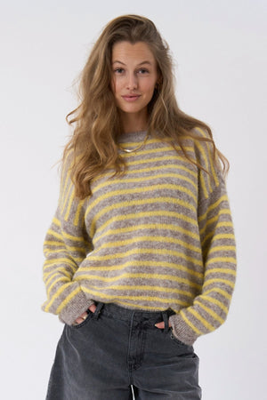 Sienna Striped Knit - Beige/Yellow