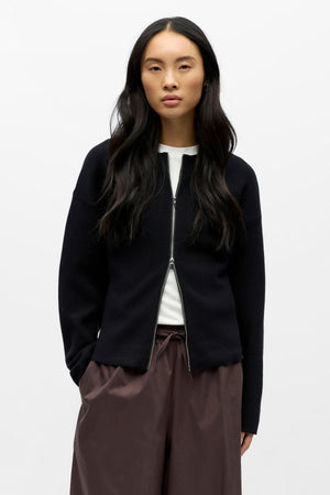 Reynard pleteni kardigan - crni