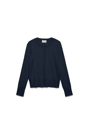 Vina pleteni kardigan - tamni safir