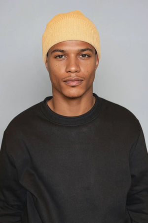 Knitted beanie - Dark Beige