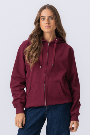 Basic zip hoodie - Burgundy