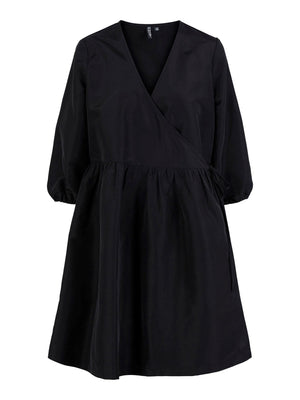 Jylla 3/4 Wrap Dress - Black