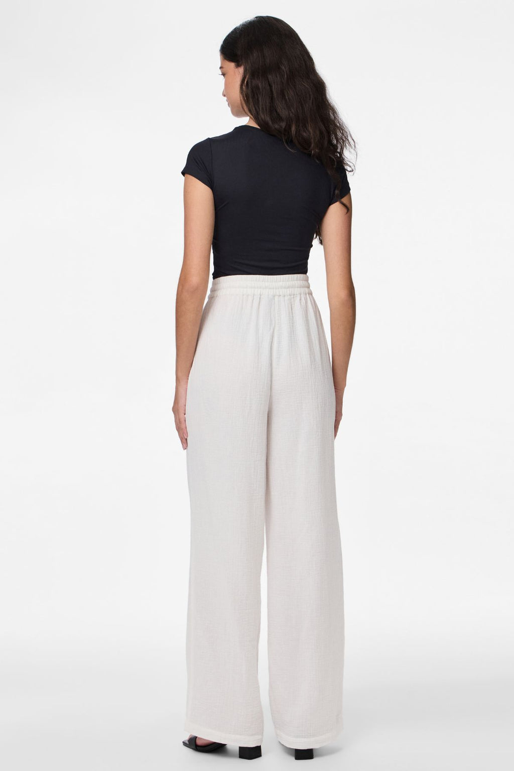 Sastina High-Waisted Wide Pants - Cloud Dancer