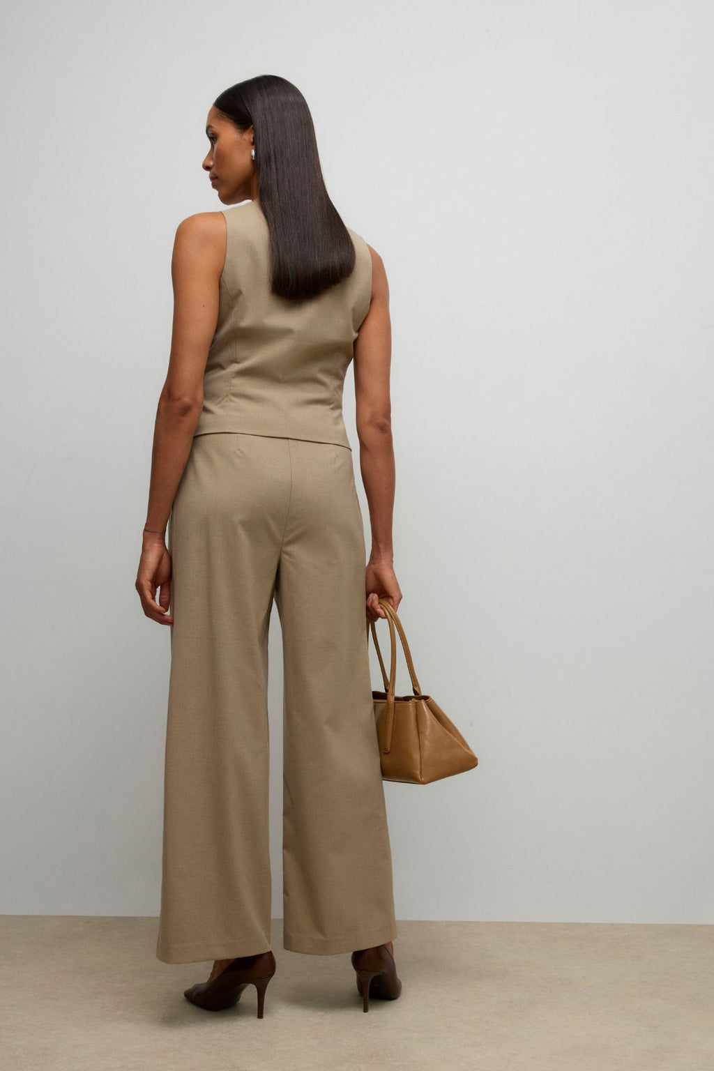 Ayah Hw Wide Pant - Dune Melange