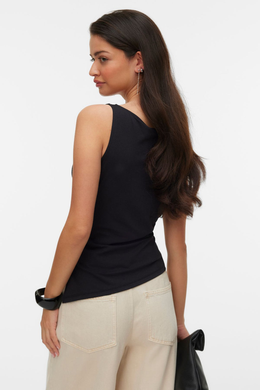 Kira Boat-Neck Top - Black
