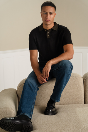 Pletené pólo - hnedé