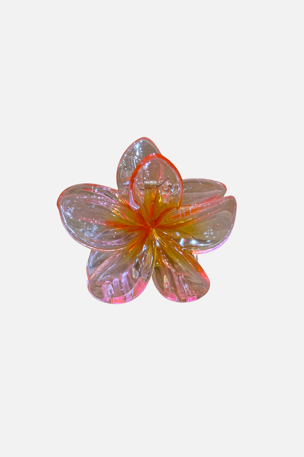 Flower Hair Clip - Pink/Orange