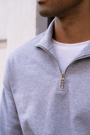 Sweatshirt Half Zip - Grey