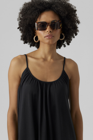 Luna Singlet Ankle Dress - Black