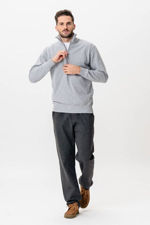 Sweatshirt Half Zip - Grey