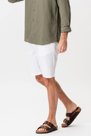 Linen Shorts - White