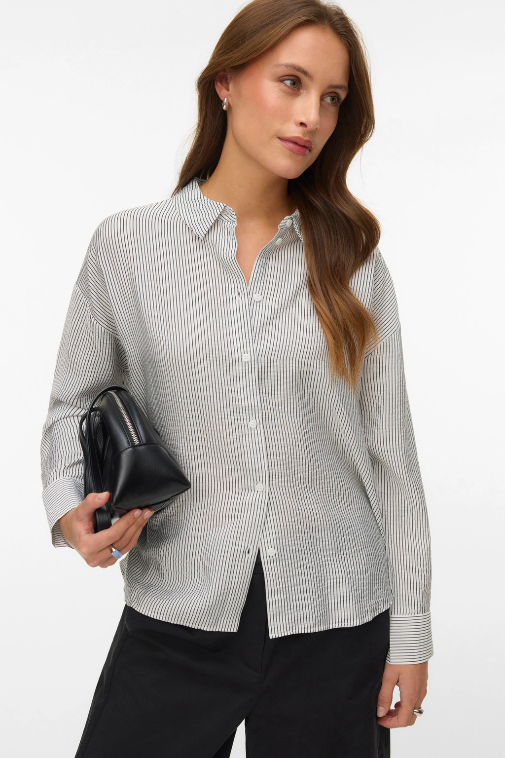 Kaja Ls Shirt -  Snow White Amanda Black