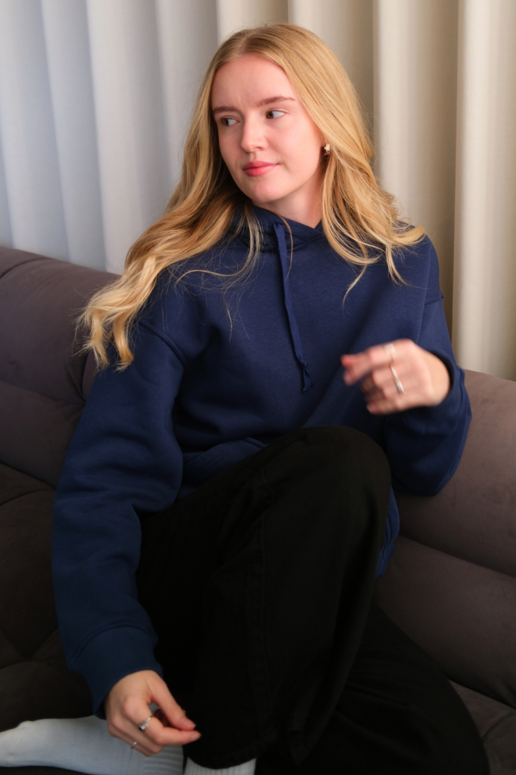 Stella Oversized Mikina - námorníctvo