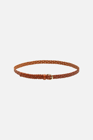 Avery Leathar Braided Slim Crios - cognac