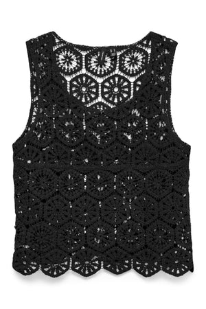 Elsa Crop Top - Black