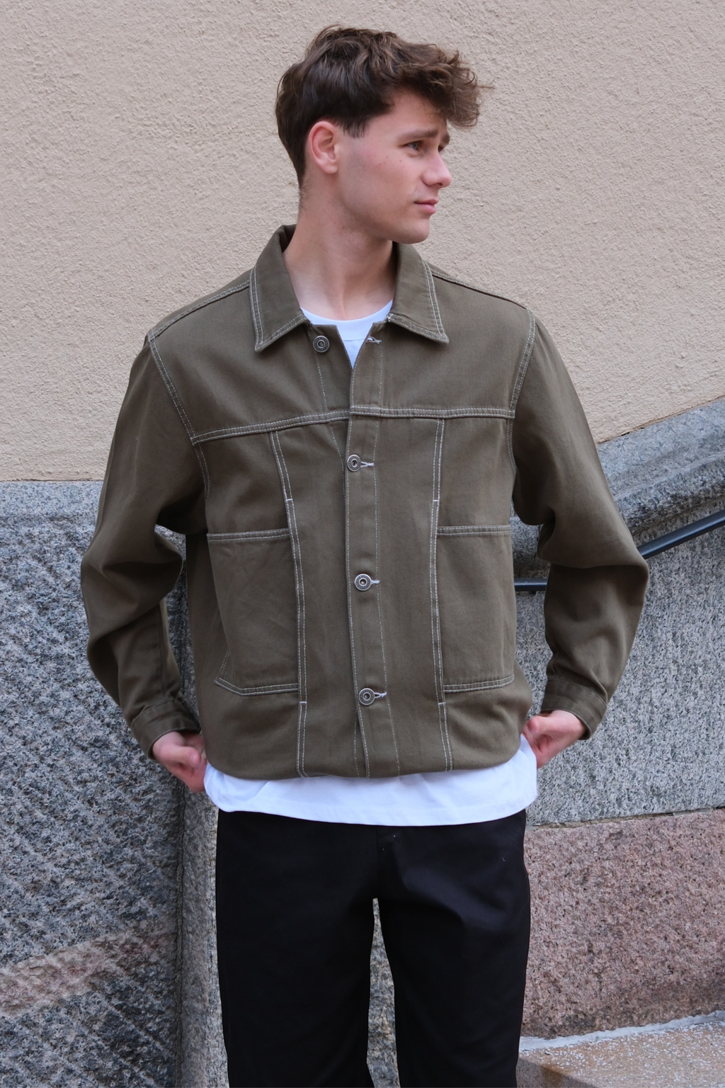 Denim Jacket - Khaki