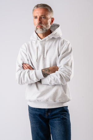 Basic hoodie - Ash gray