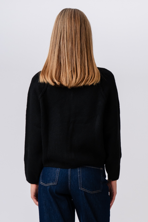 Zipper Selma Knit - Dubh