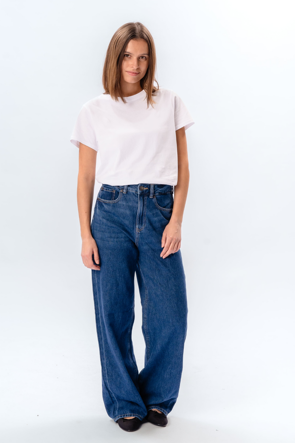 The Original Performance Wide Jeans - Medium Blue Denim