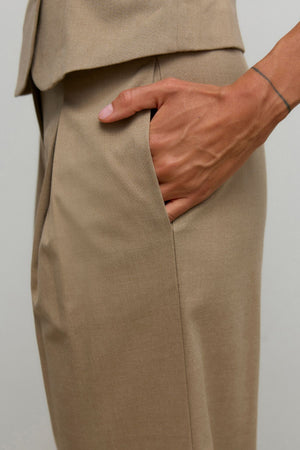 Ayah Hw Wide Pant - Dune Melange