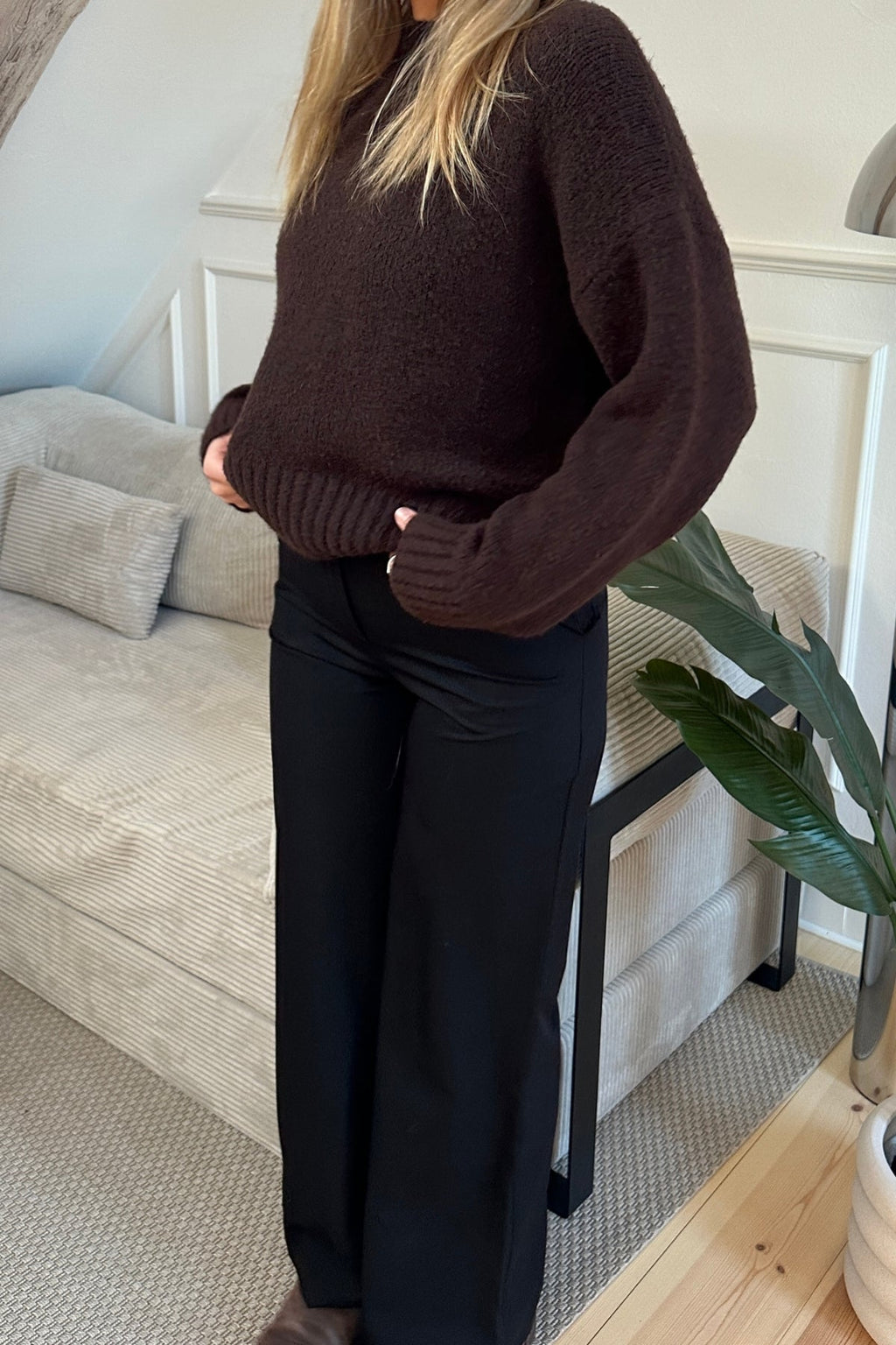 Rosalie Leathan Pants - Dubh