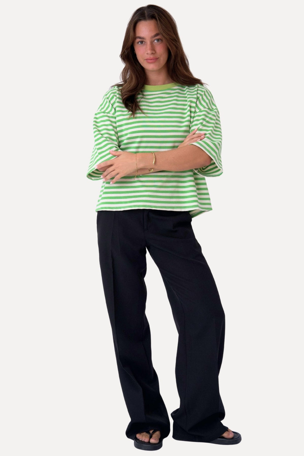 Zoe T-Shirt - Green/White