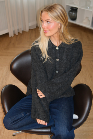 Josie Polo Knit - Graphite