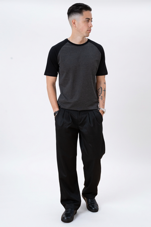 Basic raglan T-shirt - Black-Army